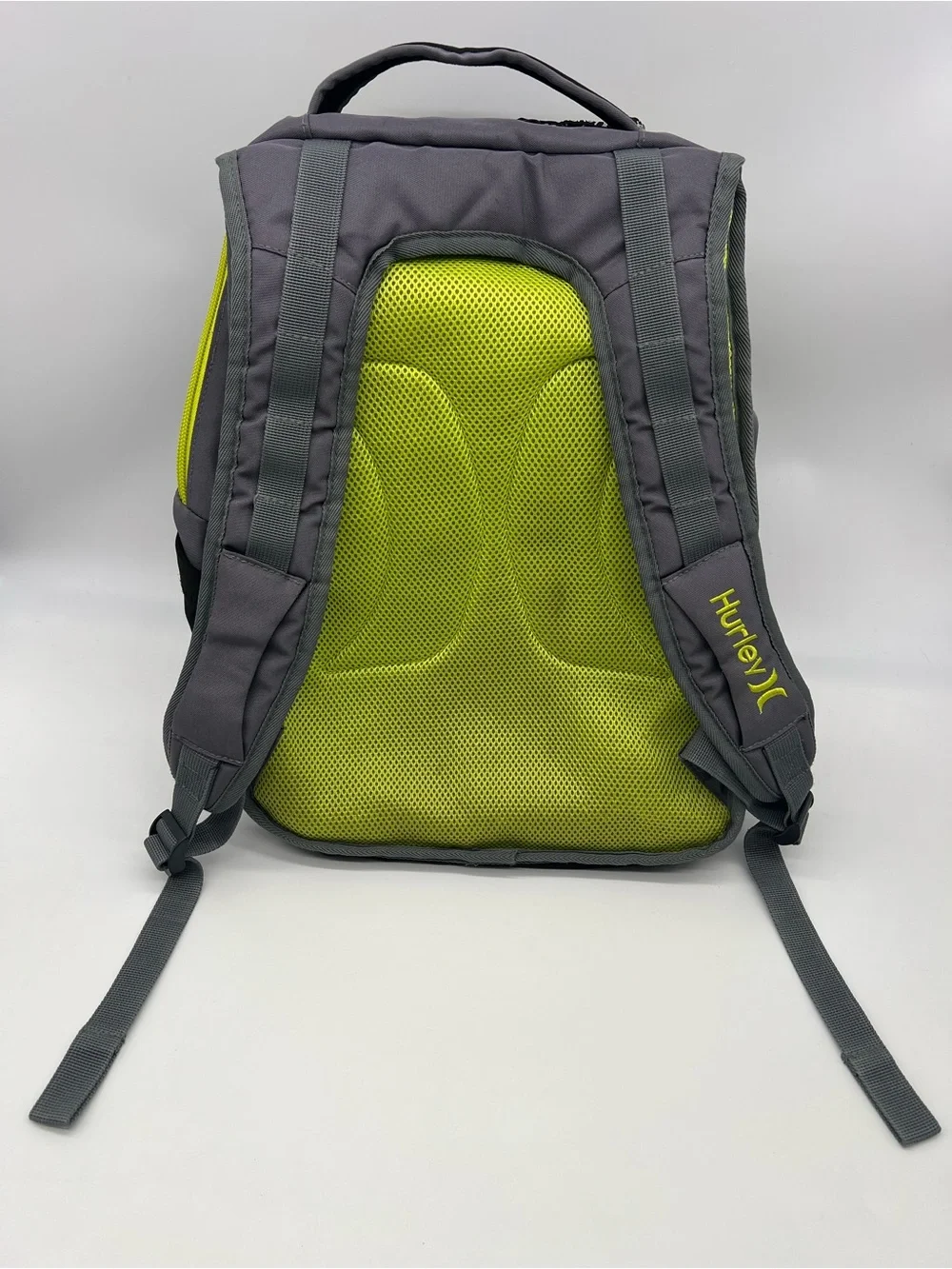 Hurley Backpack Multi-Pockets Outside Padded Computer Pocket Inside Grey/Yellow
